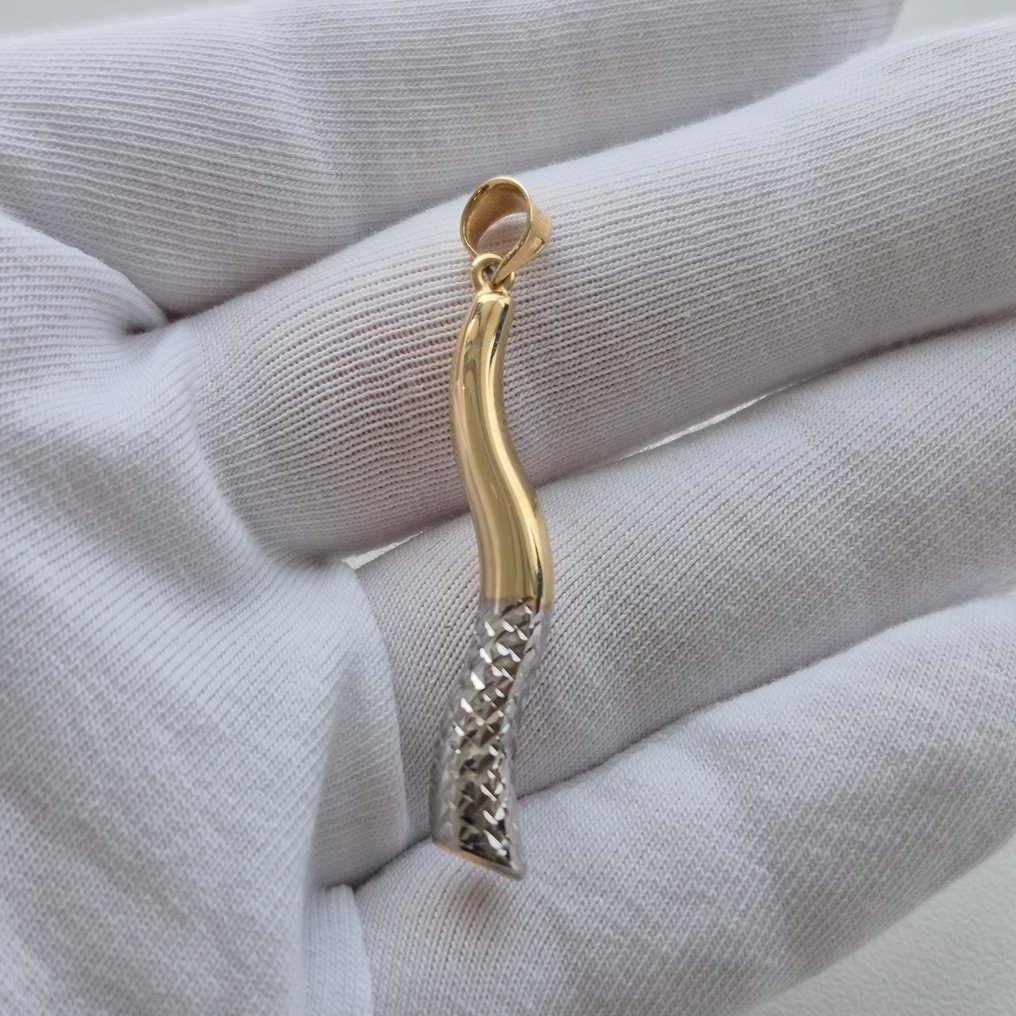 Ingen mindstepris - Vedhæng - 18 kraat Gulguld - Bicolour diamantskæring #4.3