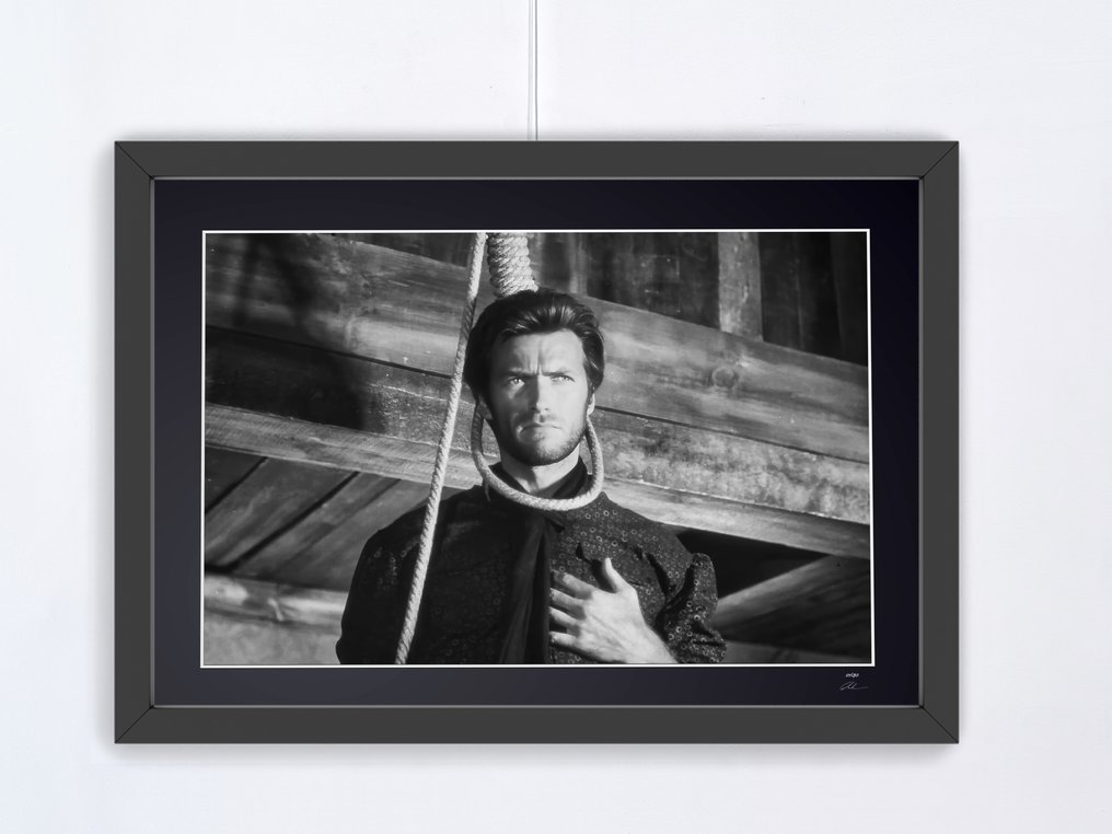 Clint Eastwood -  "The Good, the Bad and the Ugly"  1966 - Fine Art Photography - Luxury Wooden Frame 70X50 cm - Limited Edition 01 of 30 - Serial 20403 - Original Certificate (COA), Hologram - 100% New. Shipping Reduction from 3 items #1.0