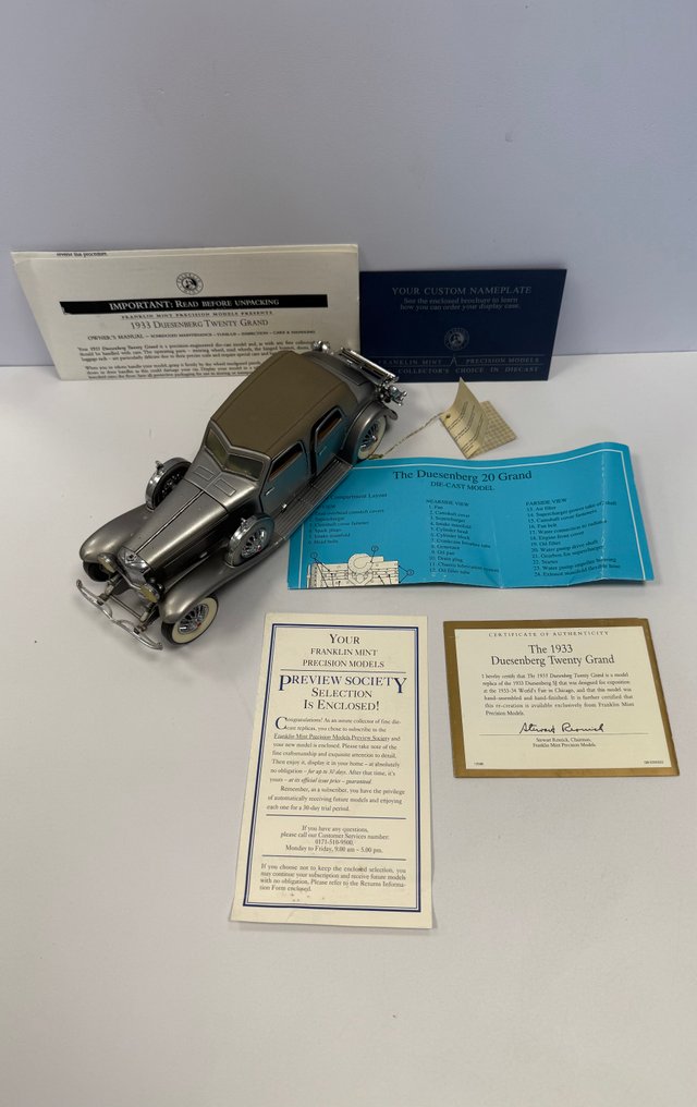 Franklin Mint 1:24 - 模型車 - 1933 Duesenberg Twenty Grand #1.0