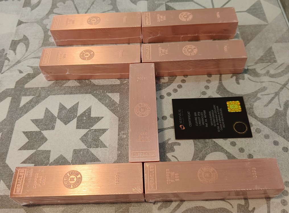 7 kilograms .999 - Copper - Fonderie Heracles - France - Selado, Com certificado  (Sem preço de reserva) #2.1