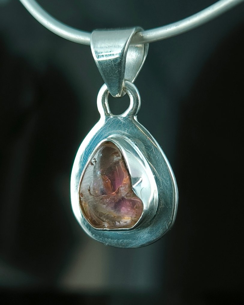 電氣石 - 銀 - 墜飾 #1.0