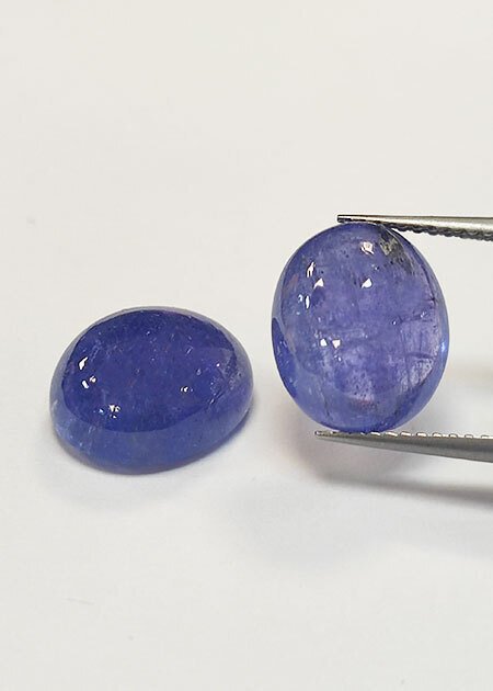 2 pcs  藍色, 紫羅蘭色 坦桑石  - 11.45 ct - Antwerp Laboratory for Gemstone Testing (ALGT) #1.0