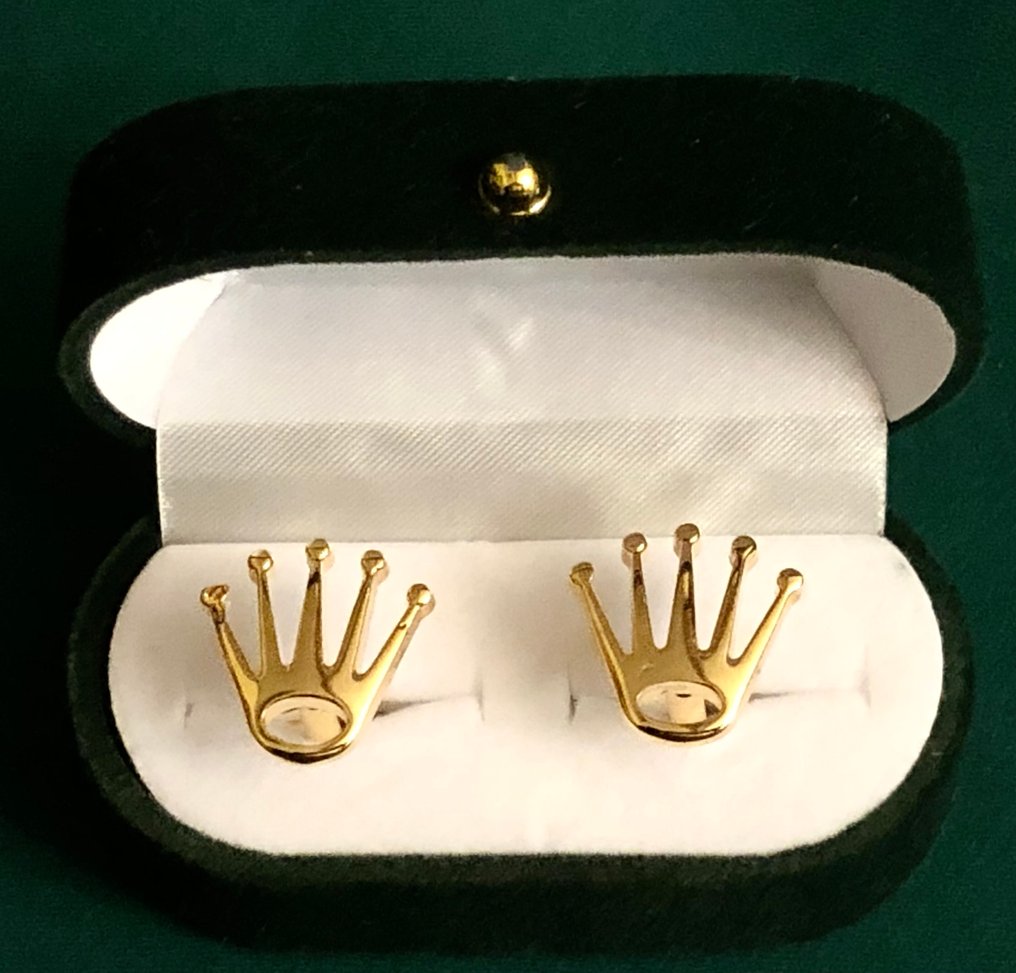 皇家皇冠。一对14克拉镀金的Rolex皇冠标志袖扣。 - 袖扣 #3.2