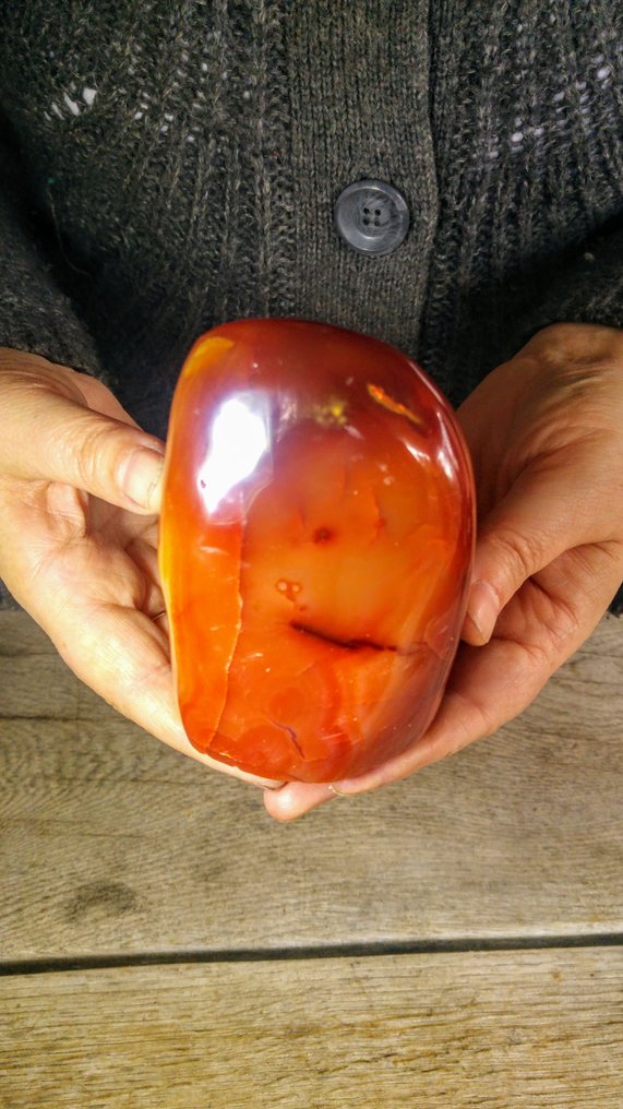 Carnelian Freeform - Height: 10 cm - Width: 7 cm- 540 g #1.0