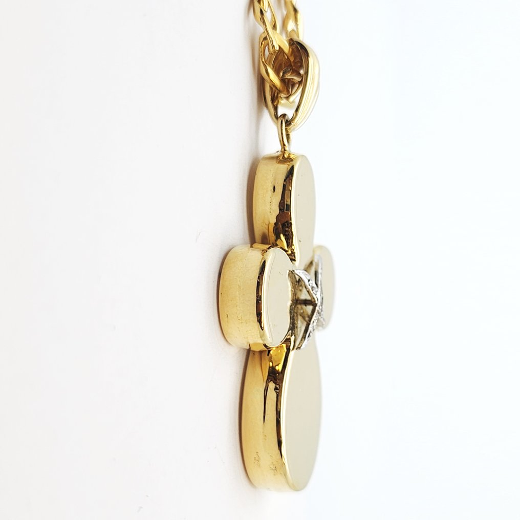 Σετ κοσμημάτων 2 τεμαχίων - 18 καράτια Κίτρινο χρυσό - 0.06ct. tw. Διαμάντι (Φυσικό) #3.2