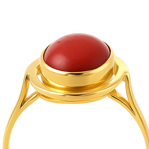 Ring - 18 karat Gull Korall #3.2