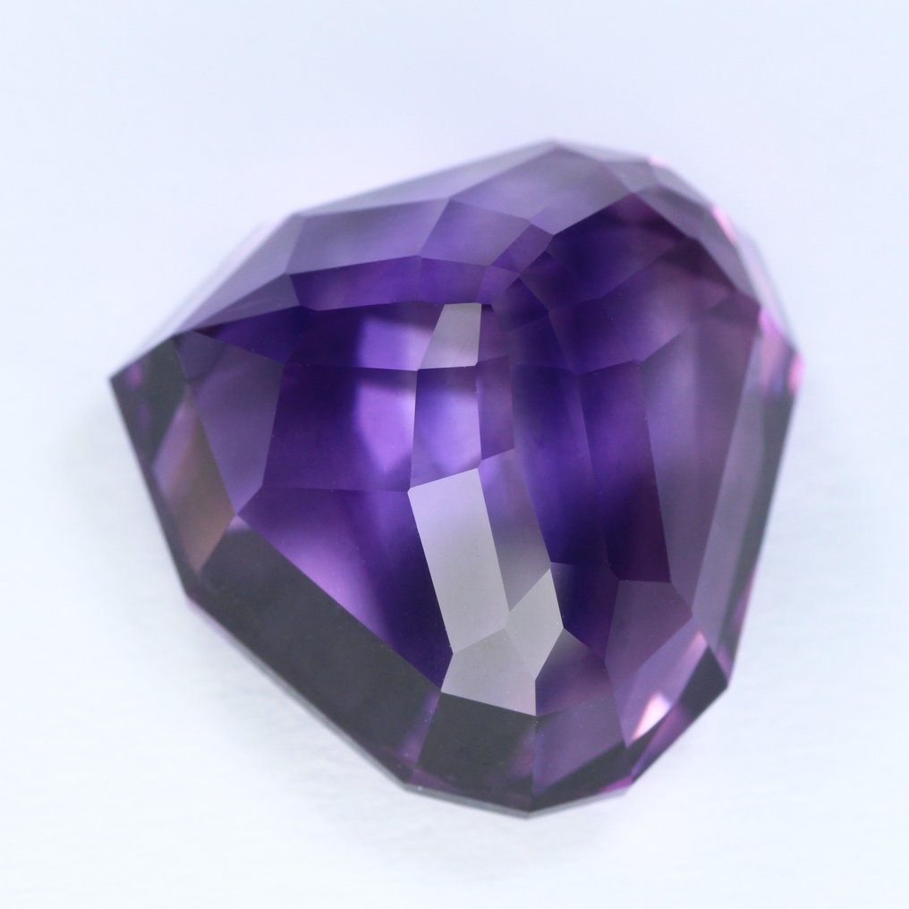 1 pcs Purple Amethyst - 50.84 ct - International Colored Gemstone Association (ICA GemLab) - Fancy Custom Fine Cut !! #1.0