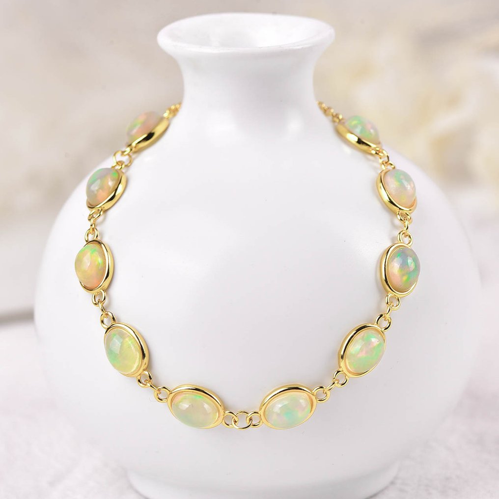 Fără preț de rezervă - Brățară Argint - Opal - Certificat #1.0