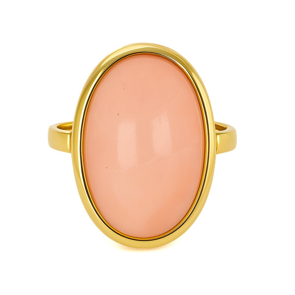 Gyűrű - 18 kt. Sárga arany Korall #3.2