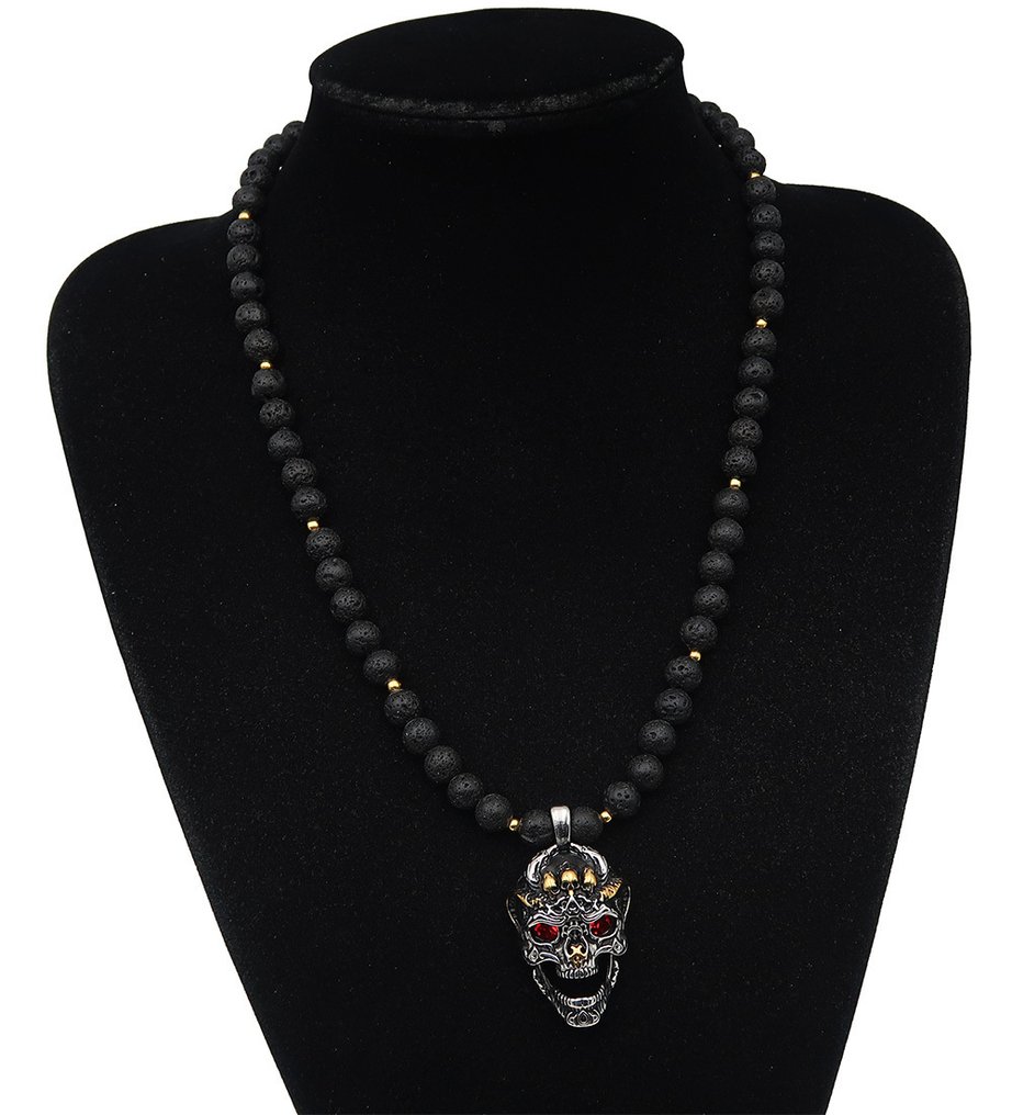 门开启者——与隐形沟通的项链，14K金镀金扣 - 吊坠项链 #3.2