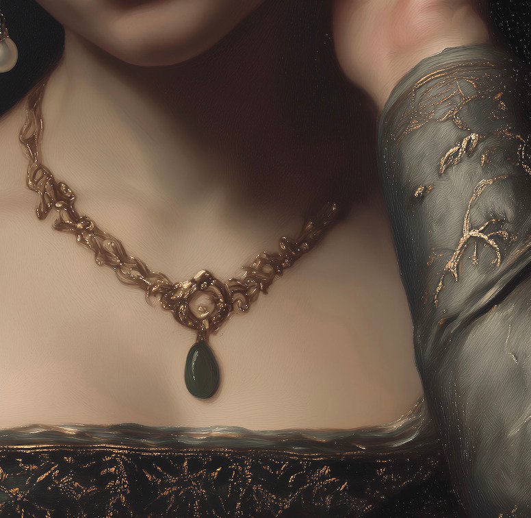 Le Yack - La jeune dame au voile d’or - Hand signed #4.3