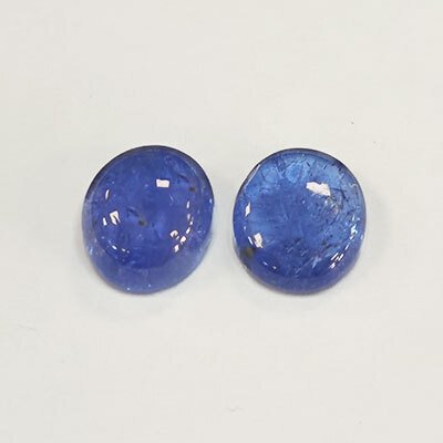No reserve price - 2 pcs  Blue, Violet Tanzanite  - 10.53 ct - Antwerp Laboratory for Gemstone Testing (ALGT) #2.1