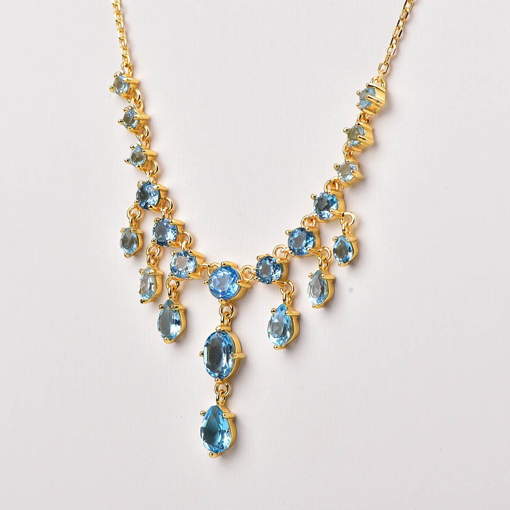 Senza Prezzo di Riserva - Collana Argento - Topaz - Certificato #1.0