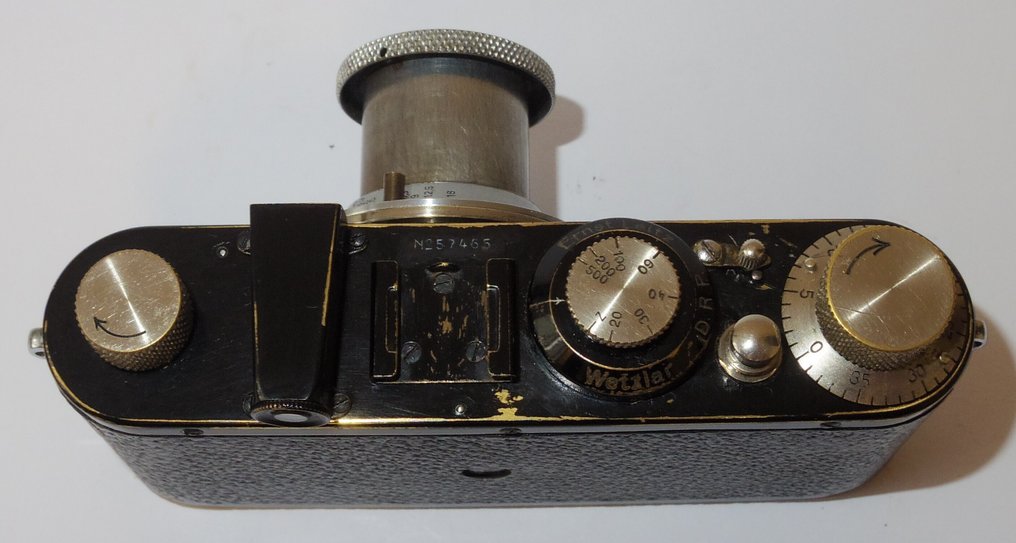 Leica I black nickel - 1930 - with chrome Elmar 3.5/5cm lens - working Aparat z wizjerem #4.3