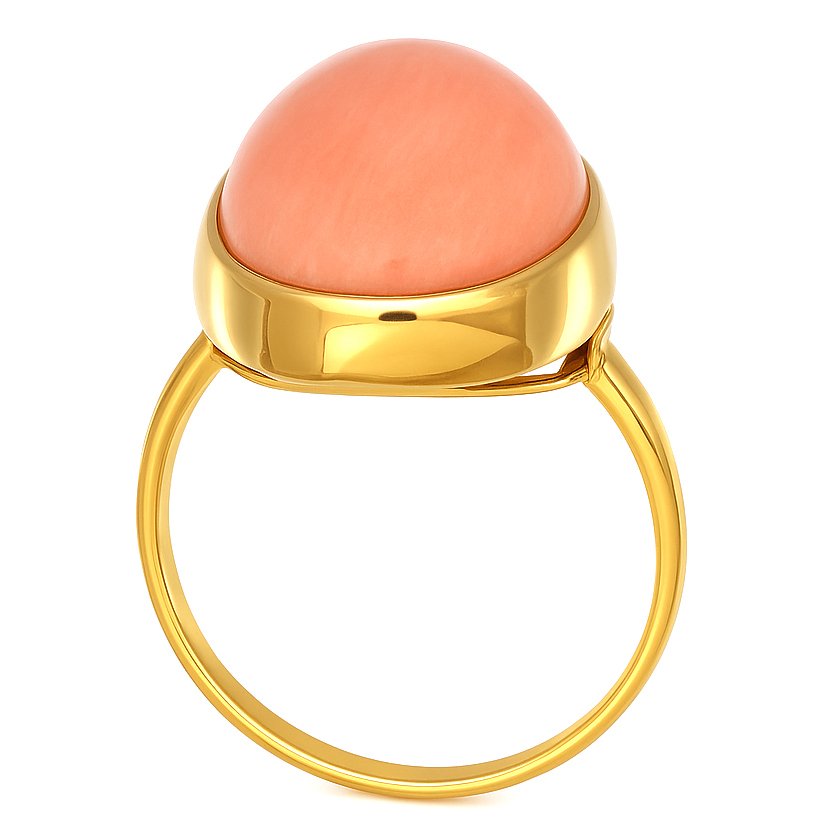 Gyűrű - 18 kt. Sárga arany Korall #4.3