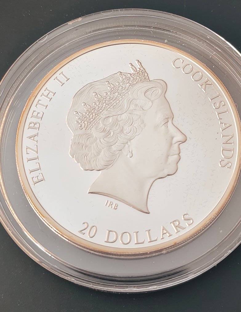 Tschad, Cook-Inseln. 20 Dollars / 10000 Francs 2013 y 2022 #2.1