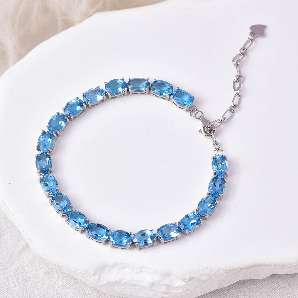 Senza prezzo di riserva - Bracciale Argento - Topaz - Certificato #1.0