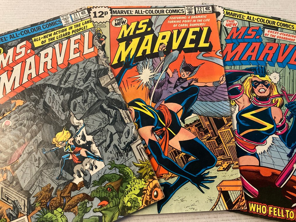 Ms Marvel (1977 Series) starring Carol Danvers # 21 /23 Bronze Age Gems! - Consecutive Run! Scarce Final issues! - 3 Comic collection - 第一版 - 1978/1979 #1.0