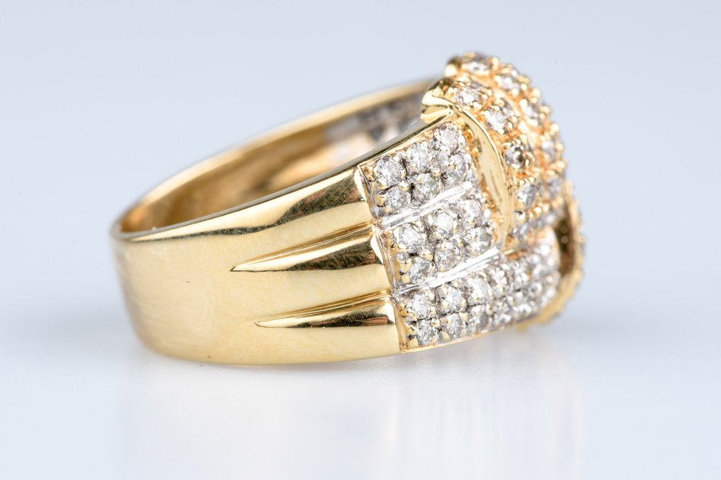 戒指 - 18 克拉 黃金 - 0.96ct. tw. 鉆石 (天然) #3.2