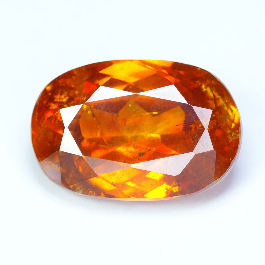 1 pcs Orange, Jaune Sphalérite - 20.09 ct - International Colored Gemstone Association (ICA GemLab) - Feu Complet Espagne Gem #1.0