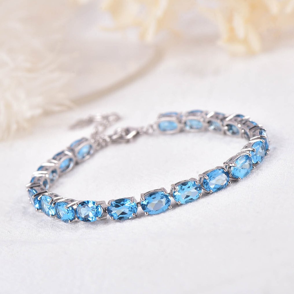 Senza prezzo di riserva - Bracciale Argento - Topaz - Certificato #1.0