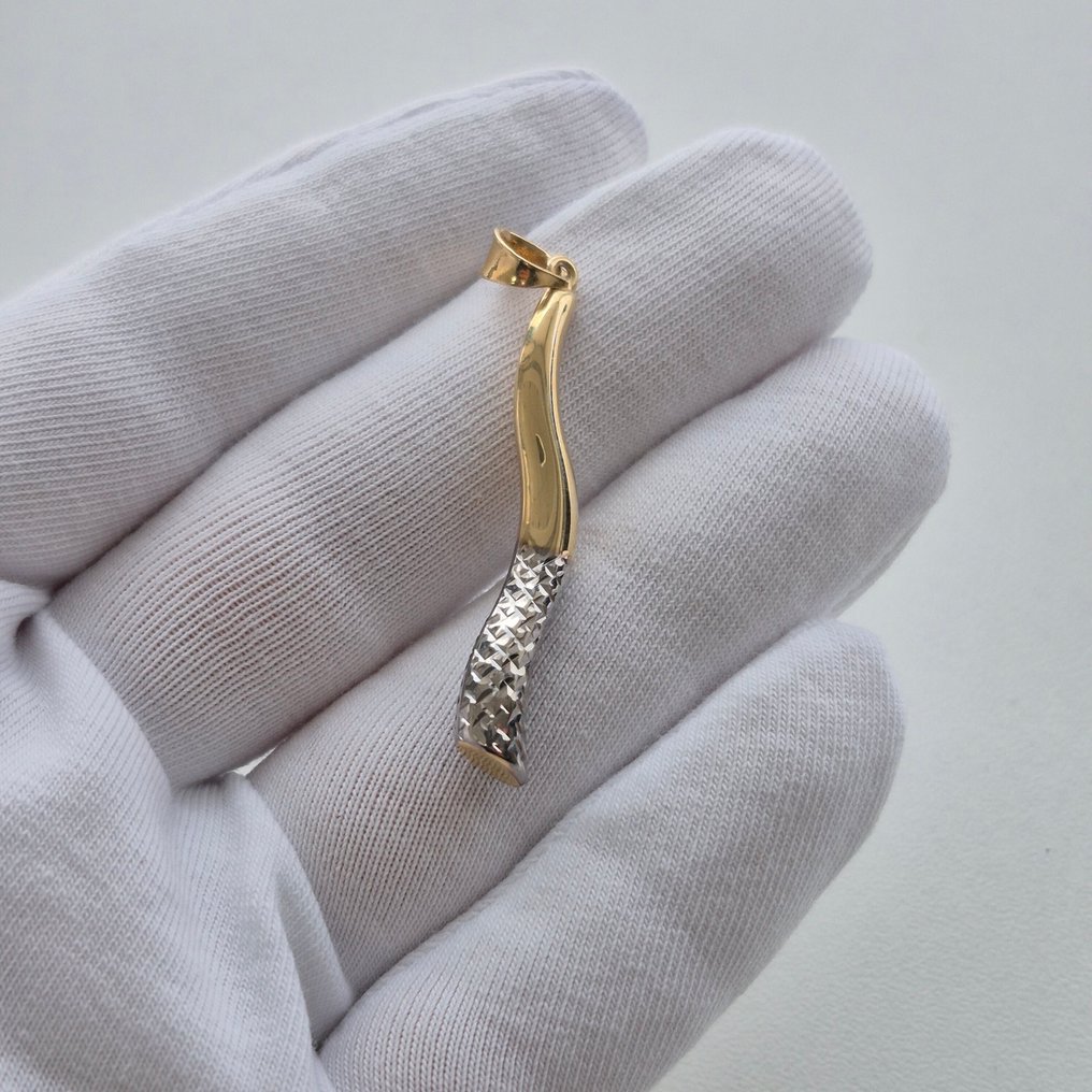 Ingen mindstepris - Vedhæng - 18 kraat Gulguld - Bicolour diamantskæring #1.0