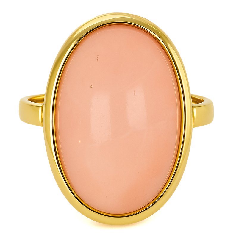 Gyűrű - 18 kt. Sárga arany Korall #2.1