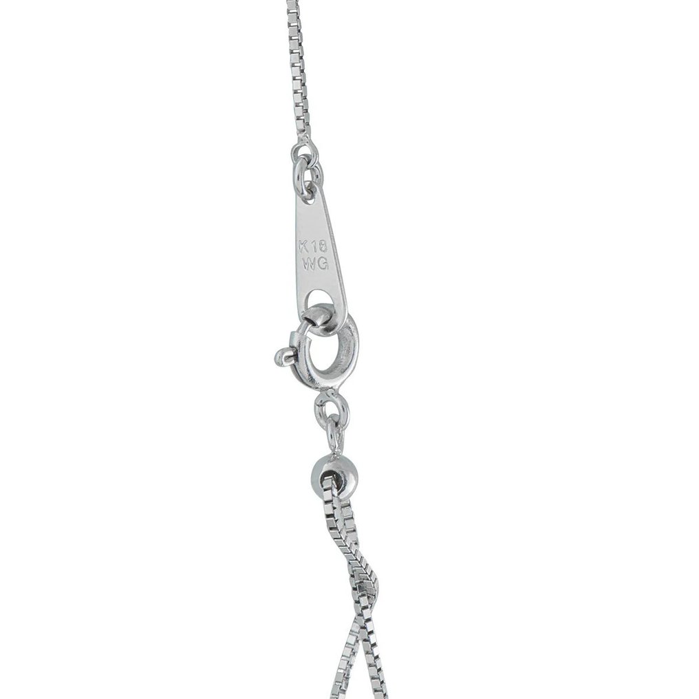 Collier avec pendentif - 18 carats Collier pendentif croix en or blanc 18 carats avec diamant de 1,08 ct, Or blanc -  1.08ct. tw. Diamant (Naturelle)  #4.3