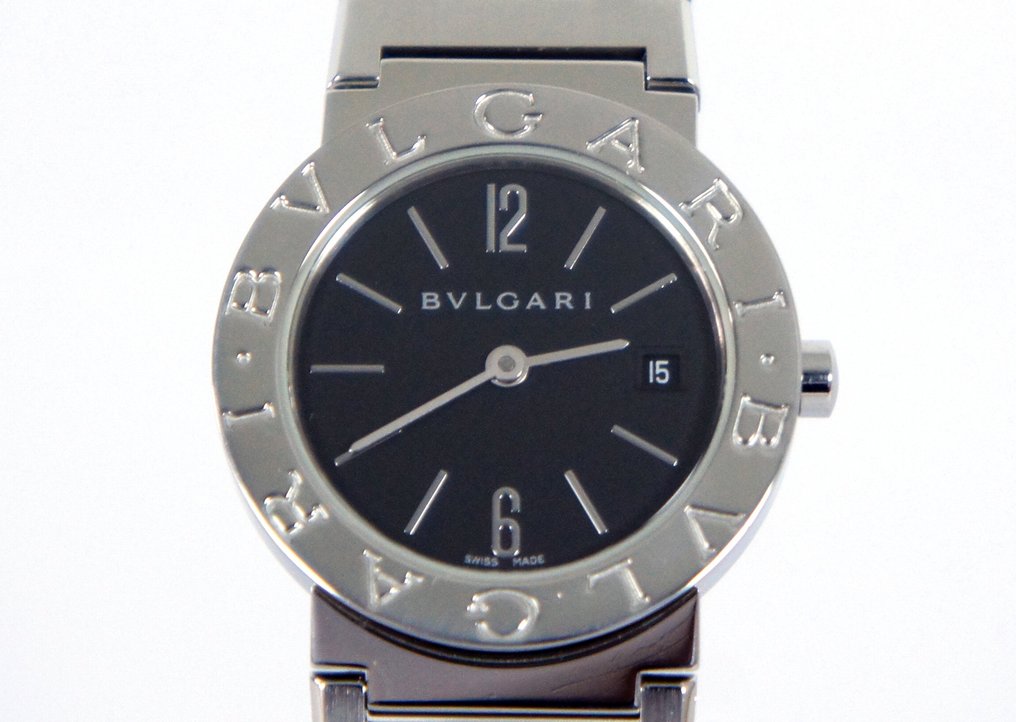 Bvlgari - Bulgari Bulgari BB26SS Quartz Ladies Watch – Stainless Steel, Black Dial - Ingen reservasjonspris - BB26SS / L376267 - Dame - 2000-2010 #1.0