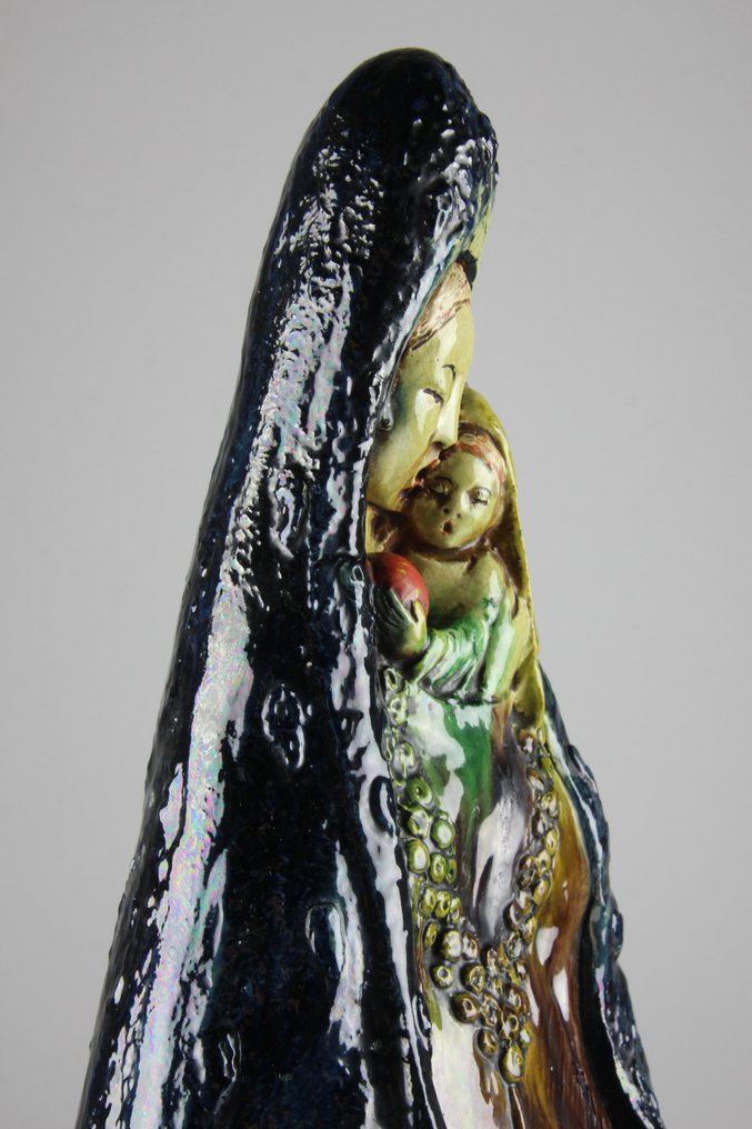 Flemisch Pottery - A. Noseda - Statue, Madonna met Kind - 50 cm - Earthenware #4.3