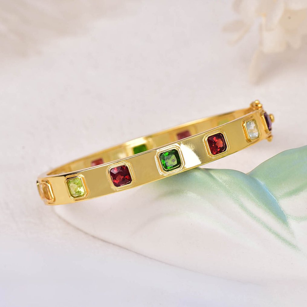 沒有保留價 - 手鈪 銀 - 混合宝石 - 认证 #1.0