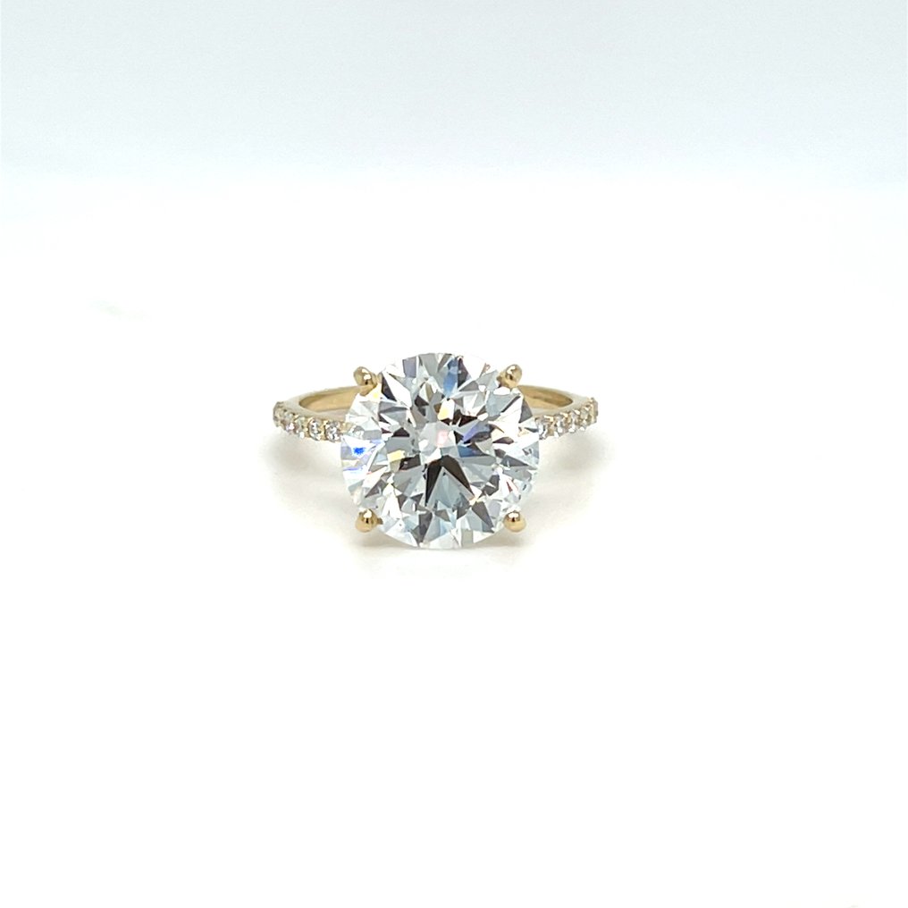 χωρίς τιμή ασφαλείας - Δαχτυλίδι - 14 καράτια Κίτρινο χρυσό - 6.30ct. tw. Διαμάντι (Εργαστηριακής καλλιέργειας) - Διαμάντι #1.0