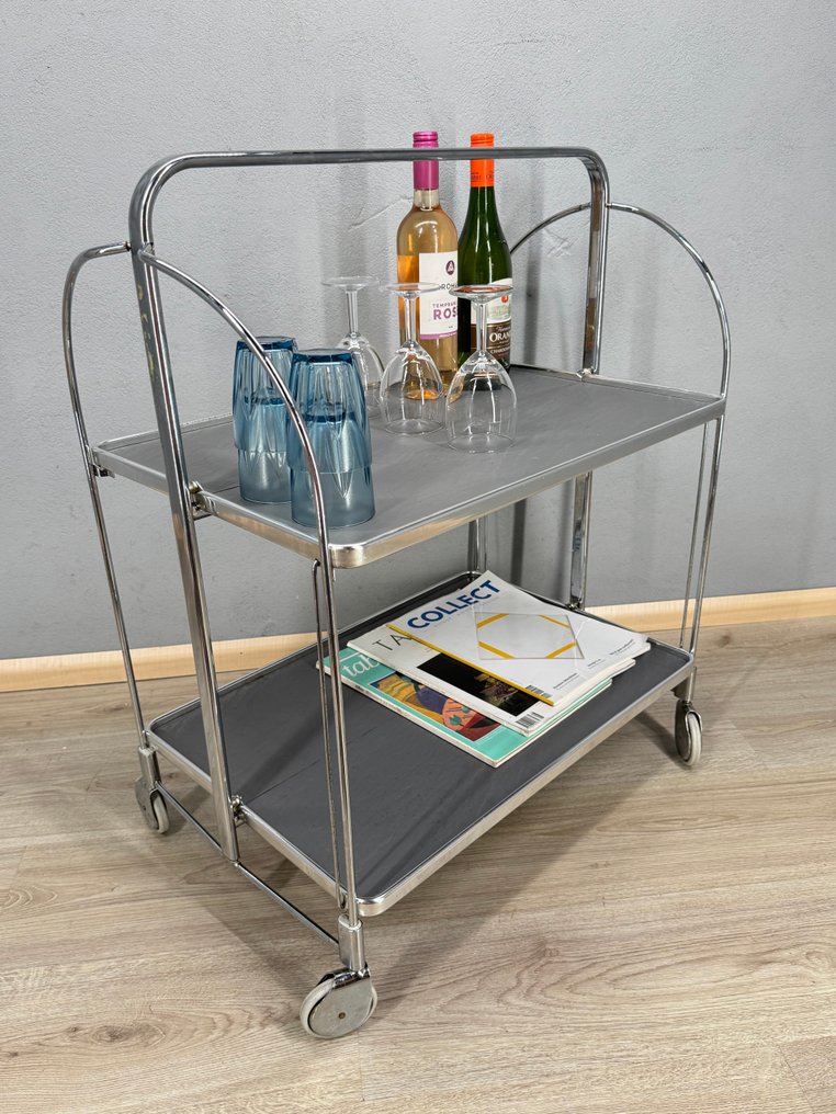 送食品的台车 - 金属, 塑料 - 复古餐车 #3.2