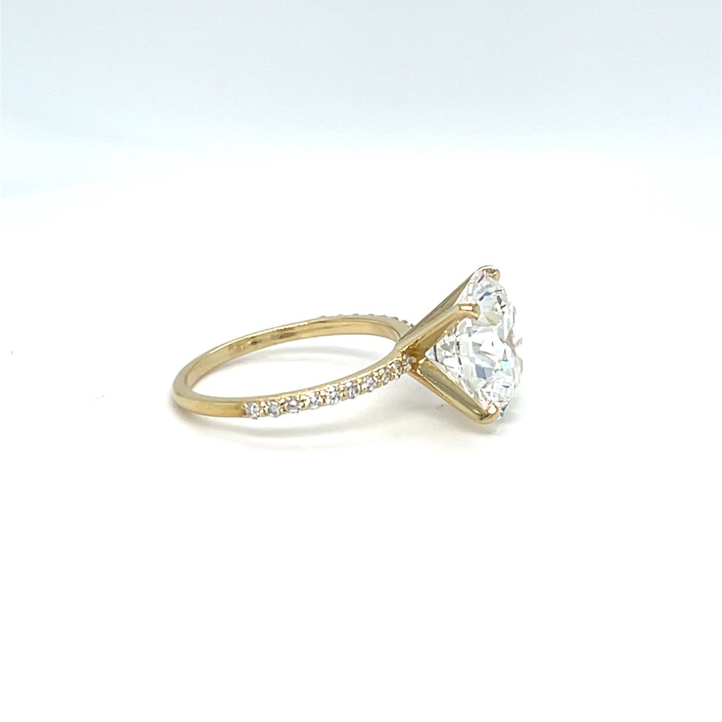 χωρίς τιμή ασφαλείας - Δαχτυλίδι - 14 καράτια Κίτρινο χρυσό - 6.30ct. tw. Διαμάντι (Εργαστηριακής καλλιέργειας) - Διαμάντι #3.2