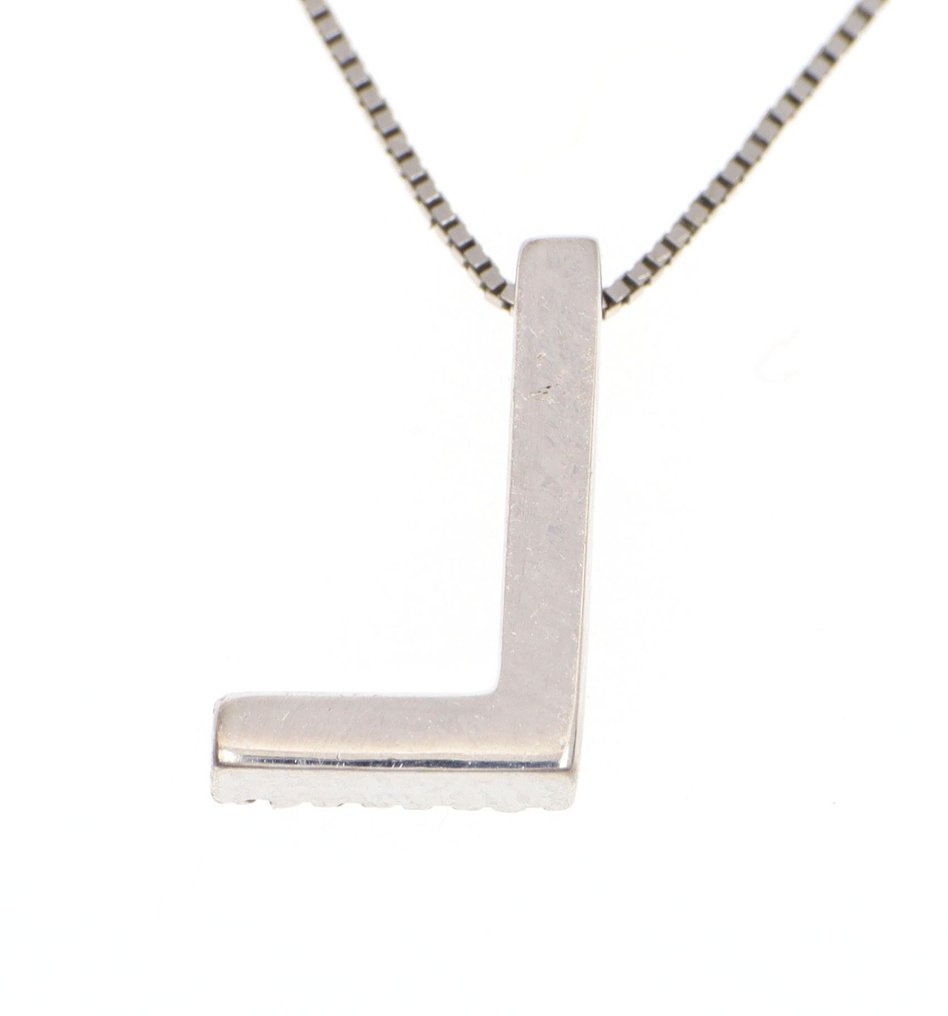 项链 - 18K包金 白金 钻石 (天然) #4.3