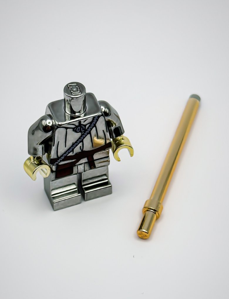 Lego Minifigur - The Lord of the Rings - Chrome Plated Gandalf the Grey Minifigure Lord of the Rings Official Customized Lego parts!! #3.2