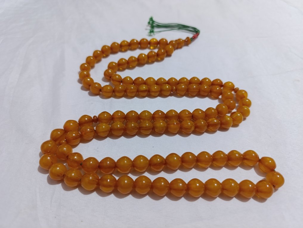 天主教念珠 - 琥珀 - 1970-1980 - 稀有的祈祷念珠 #4.3