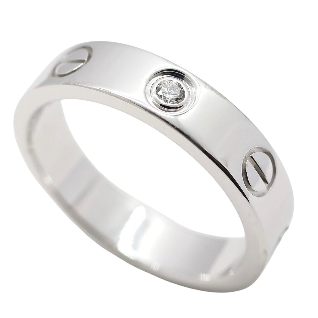 Cartier - Δαχτυλίδι - LOVE small model - 18 καράτια Λευκός χρυσός - Διαμάντι #1.0