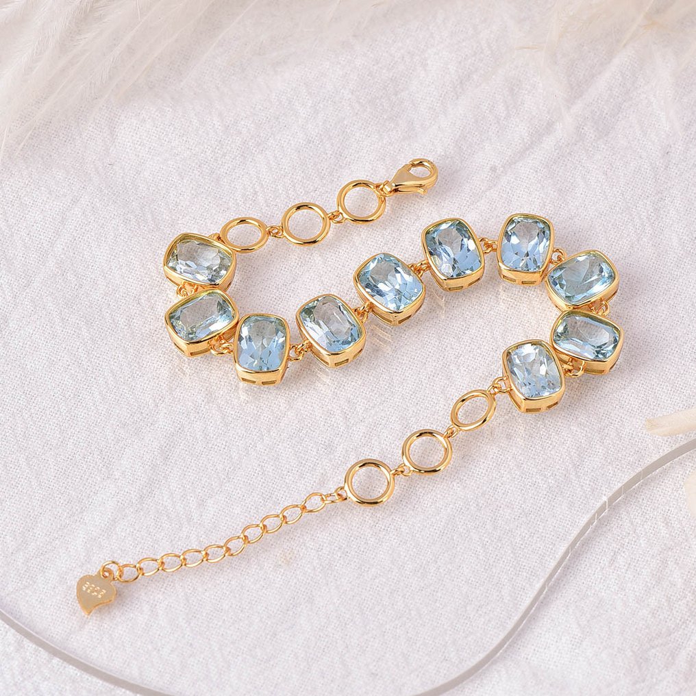 Senza prezzo di riserva - Bracciale Argento - Topaz - Certificato #3.2