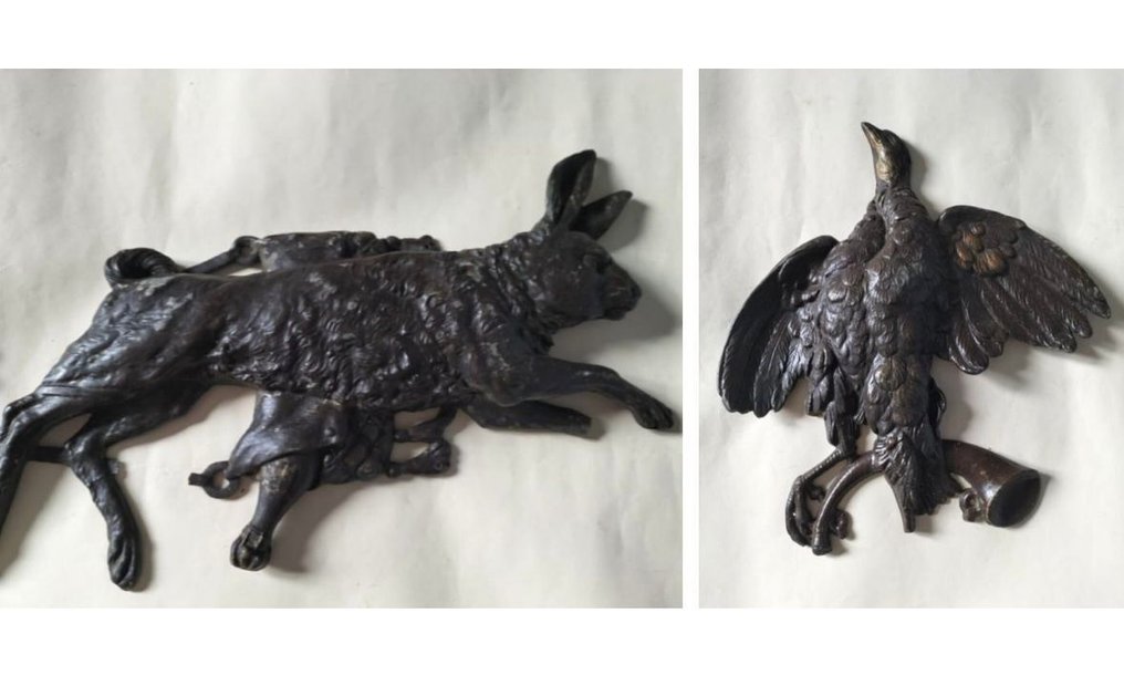 Dombormű, Pareja de Relieves Siglo XIX - 29 cm - Cink (spelter) #1.0