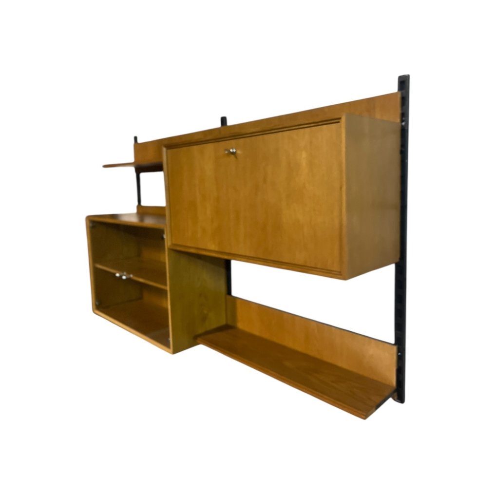 Fali polc egység - Fa, Fém, Üveg - Profil - Panel - Csoport #2.1