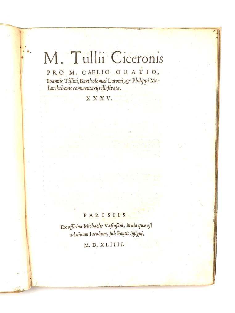 Cicerone - (POST INCUNABLE) M. Tullii Ciceronis - 1538 #2.1