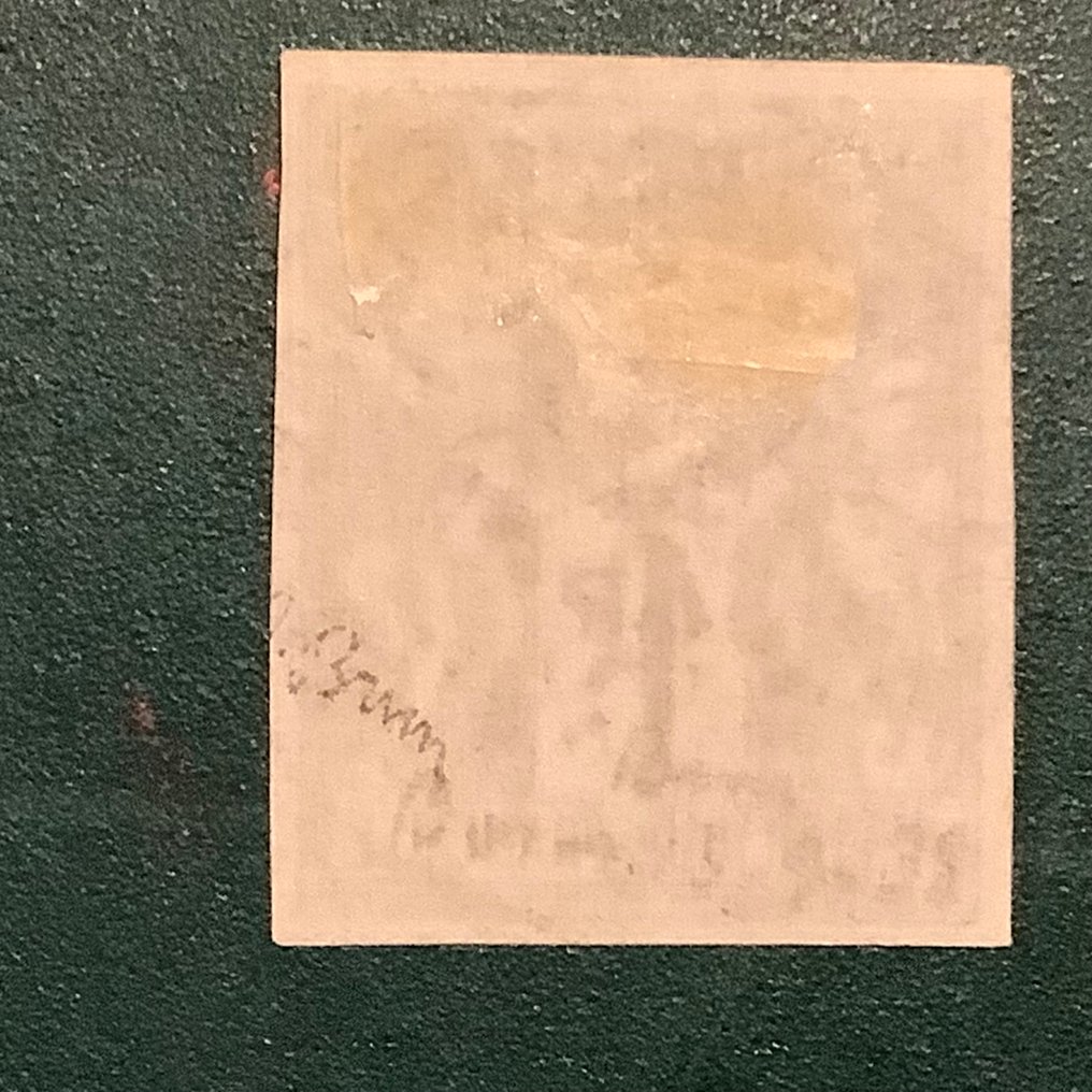 圣皮埃尔和密克隆 1885 - 25美分，1法郎，经过中央印章检验，青铜色。 - Yvert 3 II #2.1