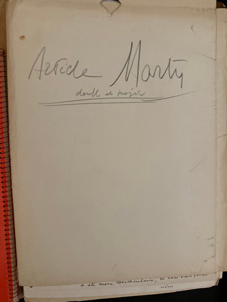 Albert Vulliez - Manuscrits et tapuscrits inédits consacrés à André Marty et à la mutinerie de la mer Noire inédit - 1950 #2.1