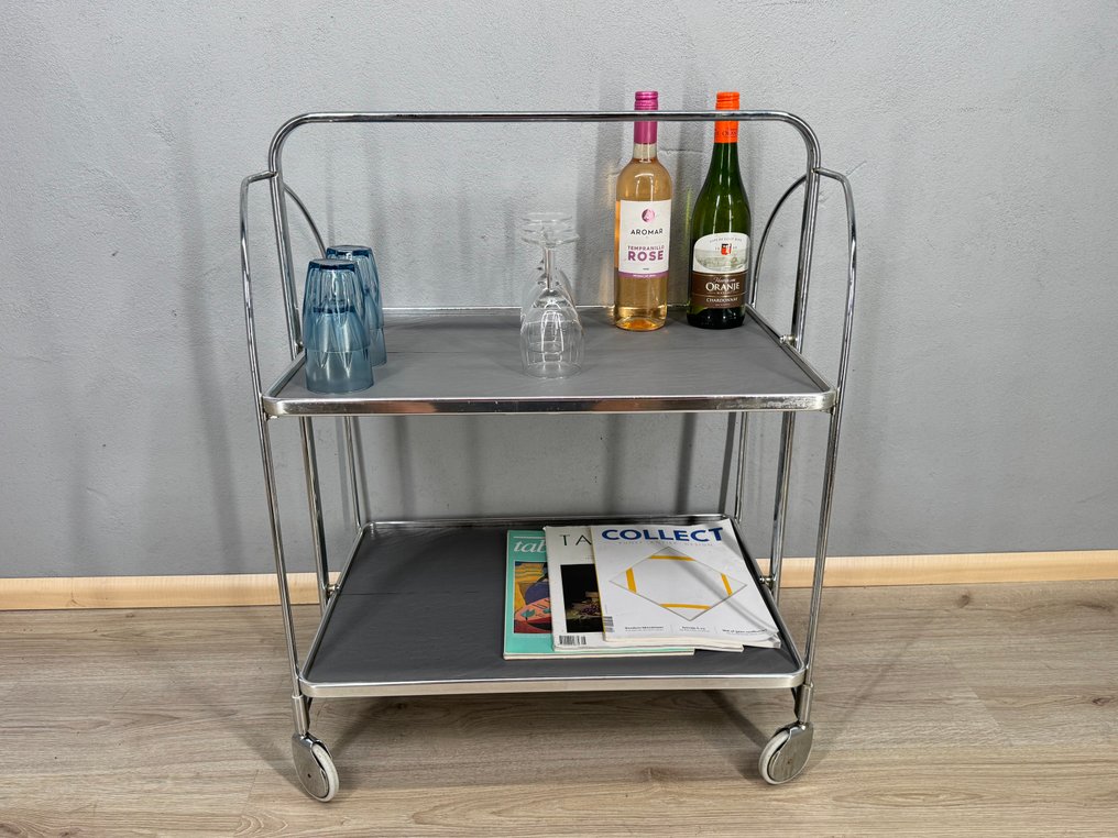 送食品的台车 - 金属, 塑料 - 复古餐车 #1.0