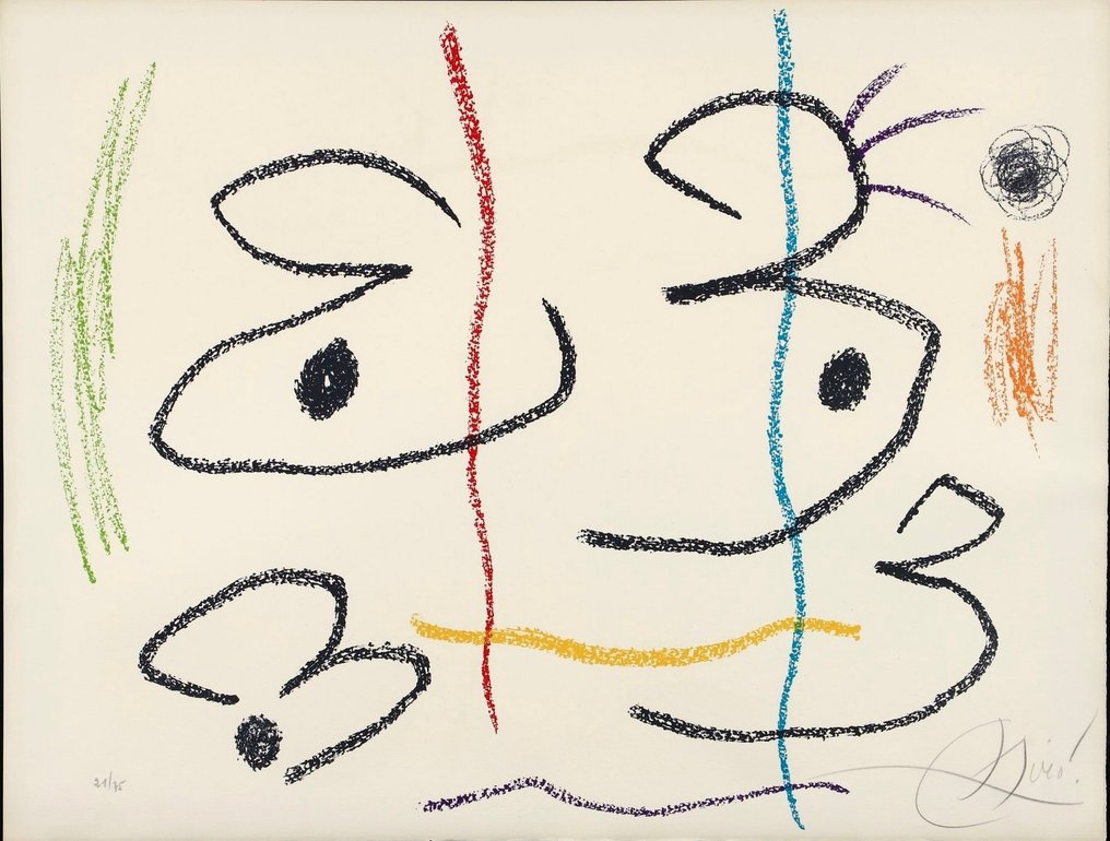 Joan Miro (1893-1983) - Album 21, Plate 1 #1.0