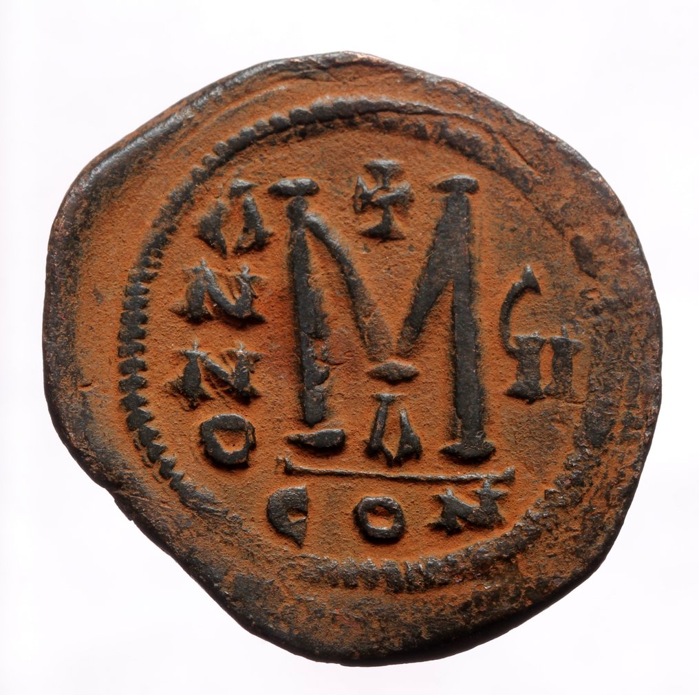 Bizánci birodalom. Maurice Tiberius (AD 582-602). Follis  (Nincs minimálár) #1.0