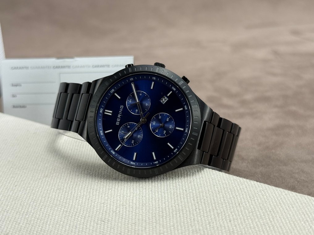 Bering - Chronograph Date Titanium Blue/Black - Nincs minimálár - 11743-727 - Férfi - 2020+  #3.2