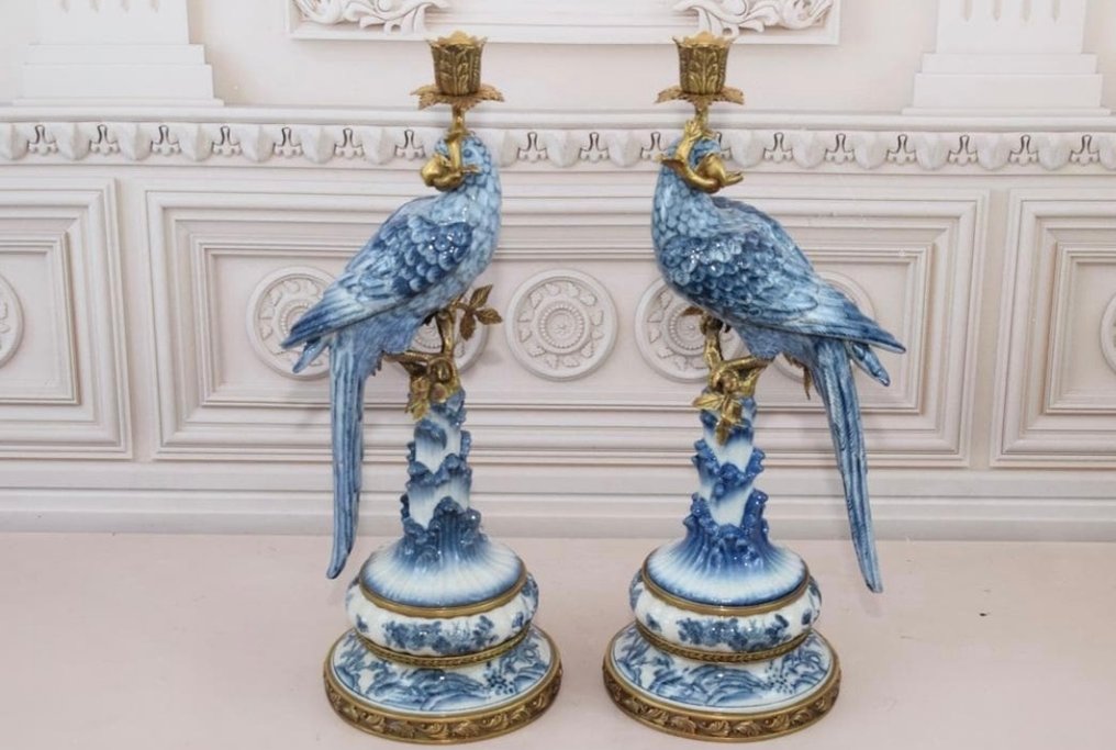 燭台 - 瓷器, 青銅色 #1.0