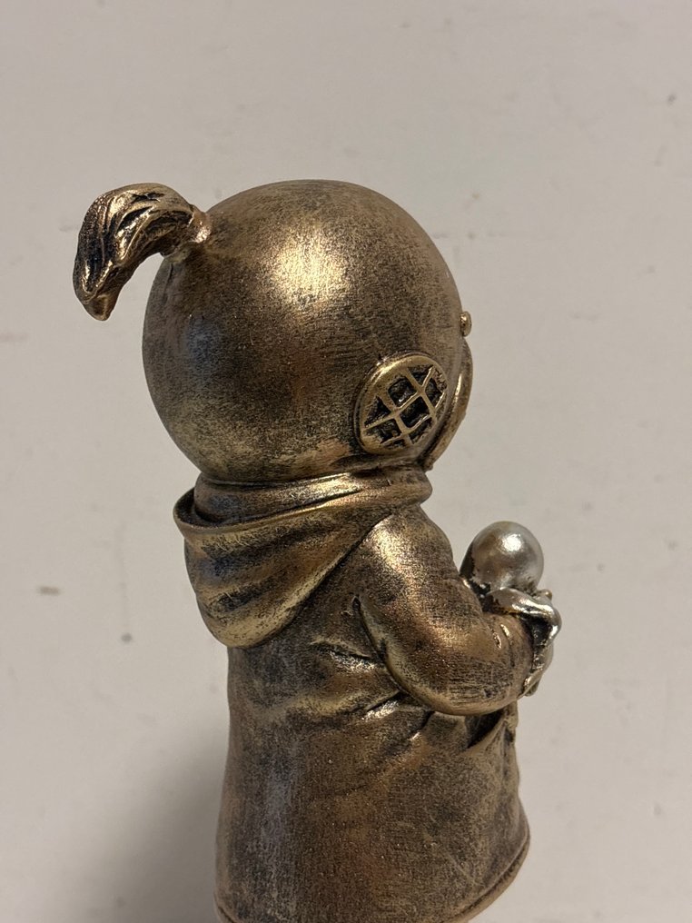 Sculptură, Meisje met duikhelm - 21 cm - Rășină #4.3
